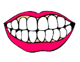 Dibujo Boca y dientes pintado por x100preali