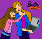 Dibujo El nuevo portátil de Barbie pintado por musidora