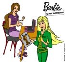Dibujo Barbie y su hermana merendando pintado por jhtszgtsz