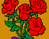 Dibujo Ramo de rosas pintado por camiflores