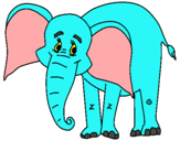 Dibujo Elefante feliz pintado por hytugdy