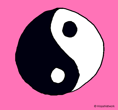 Dibujo Yin yang pintado por valAmor