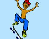Dibujo Skater pintado por redfgh