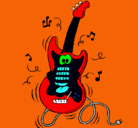 Dibujo Guitarra eléctrica pintado por matiaspina