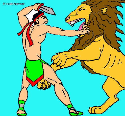 Gladiador contra león