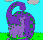 Dibujo Dinosaurios pintado por gatita13