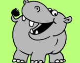 Dibujo Hipopótamo pintado por isaacx
