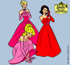 Dibujo Barbie y sus amigas vestidas de gala pintado por noelia01