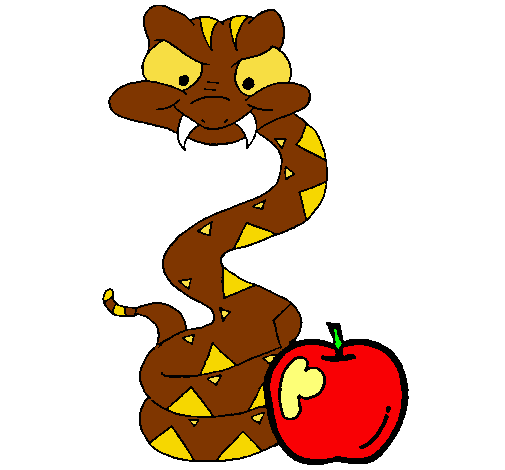 Serpiente y manzana