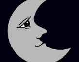 Dibujo Luna pintado por Rigoberto