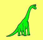 Dibujo Braquiosaurio pintado por antio