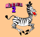 Dibujo Madagascar 2 Marty pintado por shooo