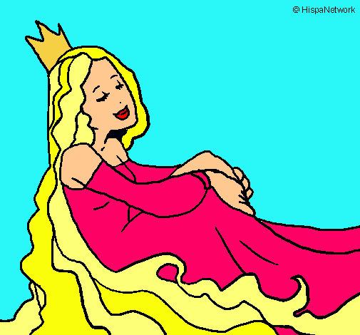 Dibujo Princesa relajada pintado por geriital