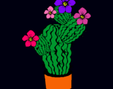 Dibujo Flores de cactus pintado por Liyu
