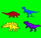 Dibujo Dinosaurios de tierra pintado por fiorela