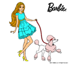 Dibujo Barbie paseando a su mascota pintado por ismadani