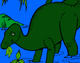 Dibujo Dinosaurio comiendo pintado por luUpitha