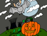 Dibujo Paisaje de Halloween pintado por valen10