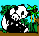 Dibujo Mama panda pintado por bea33333333