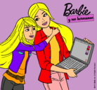 Dibujo El nuevo portátil de Barbie pintado por alemaidana