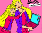 Dibujo El nuevo portátil de Barbie pintado por HFY8YIKHUYI