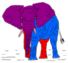 Dibujo Elefante pintado por kun11