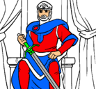 Dibujo Caballero rey pintado por daniein