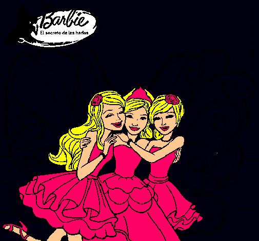 Dibujo Barbie y sus amigas en hadas pintado por Amyluz