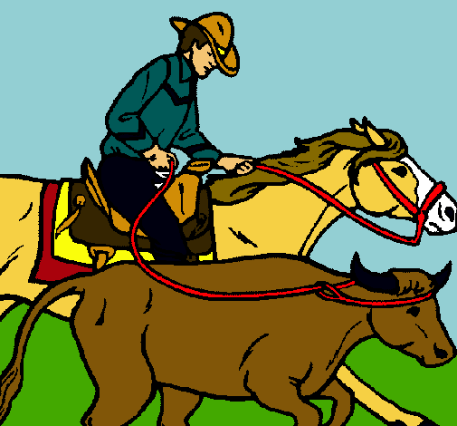 Vaquero y vaca