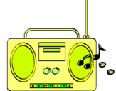 Dibujo Radio cassette 2 pintado por kasmas