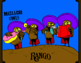 Dibujo Mariachi Owls pintado por mariachis 