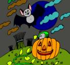 Dibujo Paisaje de Halloween pintado por zaidita