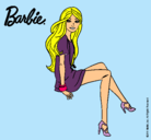 Dibujo Barbie sentada pintado por Anava