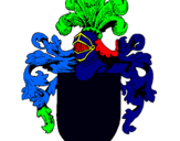 Dibujo Escudo de armas y casco pintado por nicolast