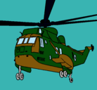 Dibujo Helicóptero al rescate pintado por chayote