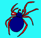 Dibujo Araña venenosa pintado por migael