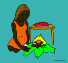 Dibujo Mujer cocinando pintado por karliz