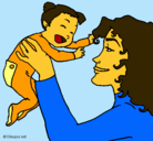 Dibujo Madre con su bebe pintado por KiikiiNaa