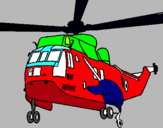 Dibujo Helicóptero al rescate pintado por fedeson