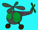 Dibujo Helicóptero adornado pintado por valen10