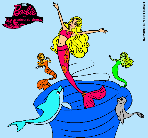 Barbie sirena contenta