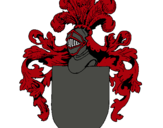 Dibujo Escudo de armas y casco pintado por cagado90