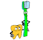 Dibujo Muela y cepillo de dientes pintado por _Y0ndaime_