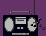 Dibujo Radio cassette 2 pintado por valeria111