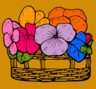 Dibujo Cesta de flores 12 pintado por meeeeeeeeell