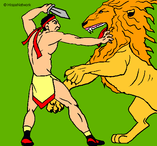 Gladiador contra león