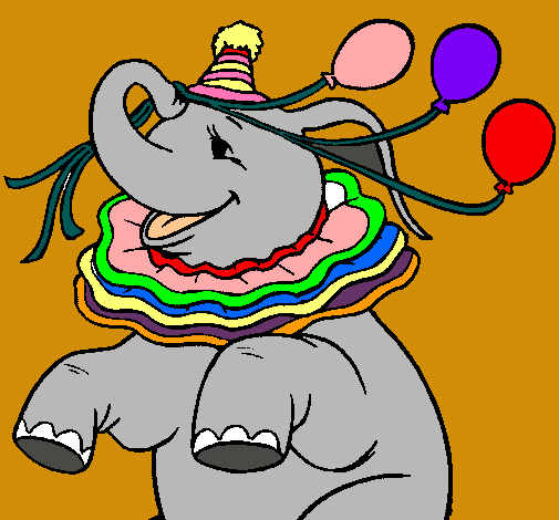 Elefante con 3 globos