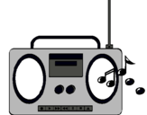 Dibujo Radio cassette 2 pintado por danyelaa