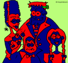 Dibujo Familia de monstruos pintado por JESUCRYSTO