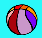 Dibujo Pelota de básquet pintado por balonmano